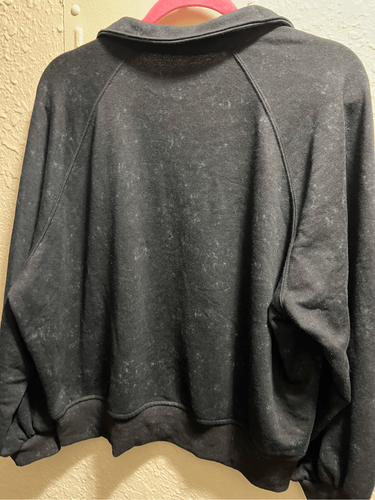 Sweatshirt schwarz mit Sprenkeln Damen Gr. XL - Bild 7 von 8