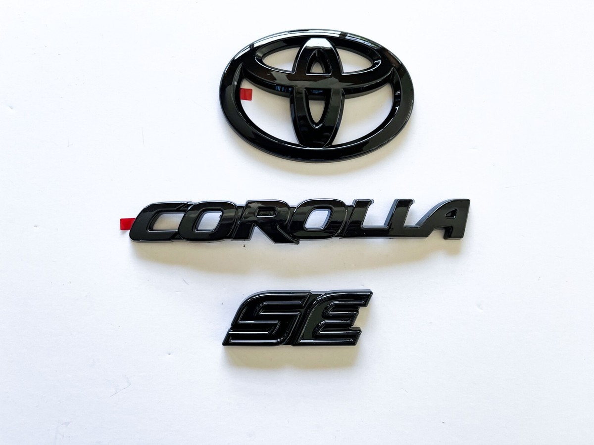 2018-2024 Toyota Corolla Sedan SE Gloss Blackout Emblem Overlay 