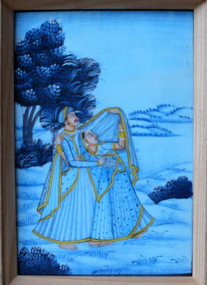 #ad #ad Old Water Color Artist Erotic Painting Persian India Couple Framed $99.00