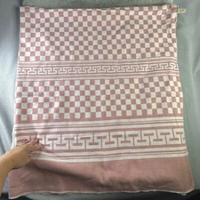 Le Jacquard Français Tablecloth Linen 53x63 Geometric Pattern France Purple Pink