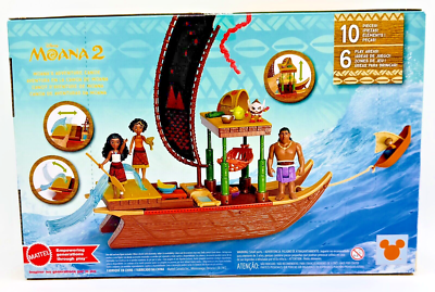 Disney Moana 2 Moana's Adventure Canoe Playset 10 Piece Set | eBay