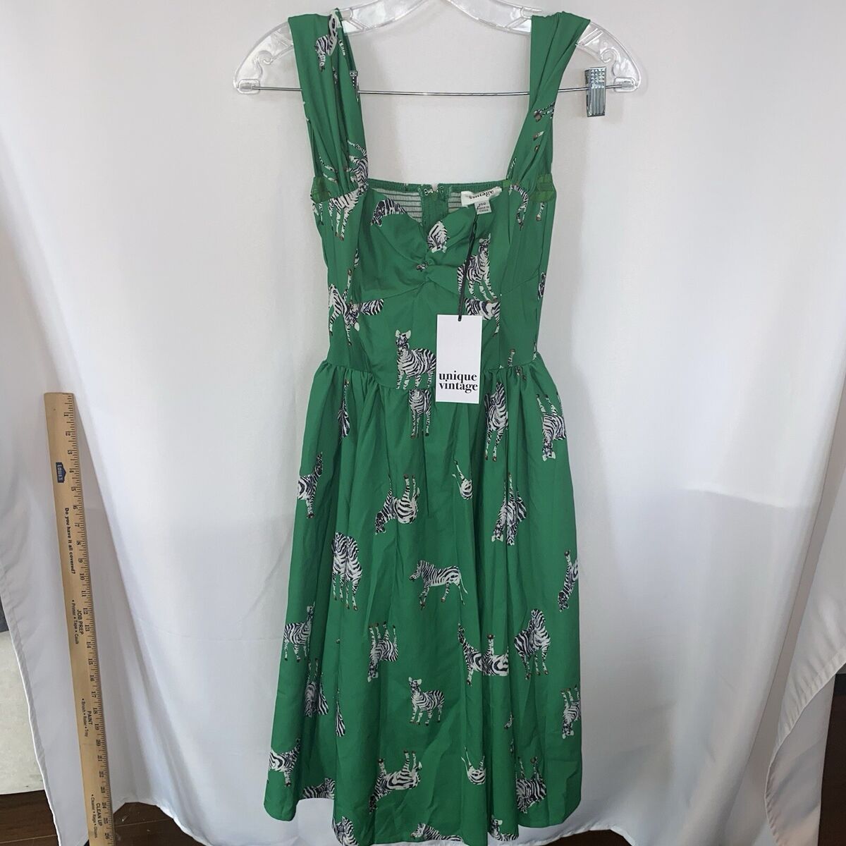 Unique Vintage Zebra Dress Green Strap Zip Back SZ XS | eBay Unique Vintage Zebra Dress Green Strap Zip Back SZ XS | eBay