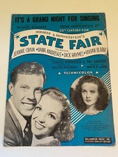 1945 It's A Grand Night For Singing by Rodgers  Hammerstein Vintage Sheet Music