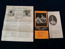 Vtg 1930 Lot 3pc Dennison CREPE PAPER CONTEST&HowToMake Flower Lily Daffodil A7l