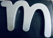 New KidKraft Wooden Letters, Approx 6", Lowercase, M, Triangle Hooks Attached