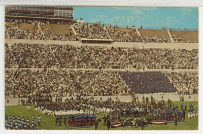 CO Postcard Graduation Exercises U.S. Air Force Academy Pikes Peak 1968 vtg D18