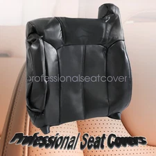 For 1999 2000-2002 Chevy Suburban Tahoe Driver Top Leather Seat Cover Dark Gray