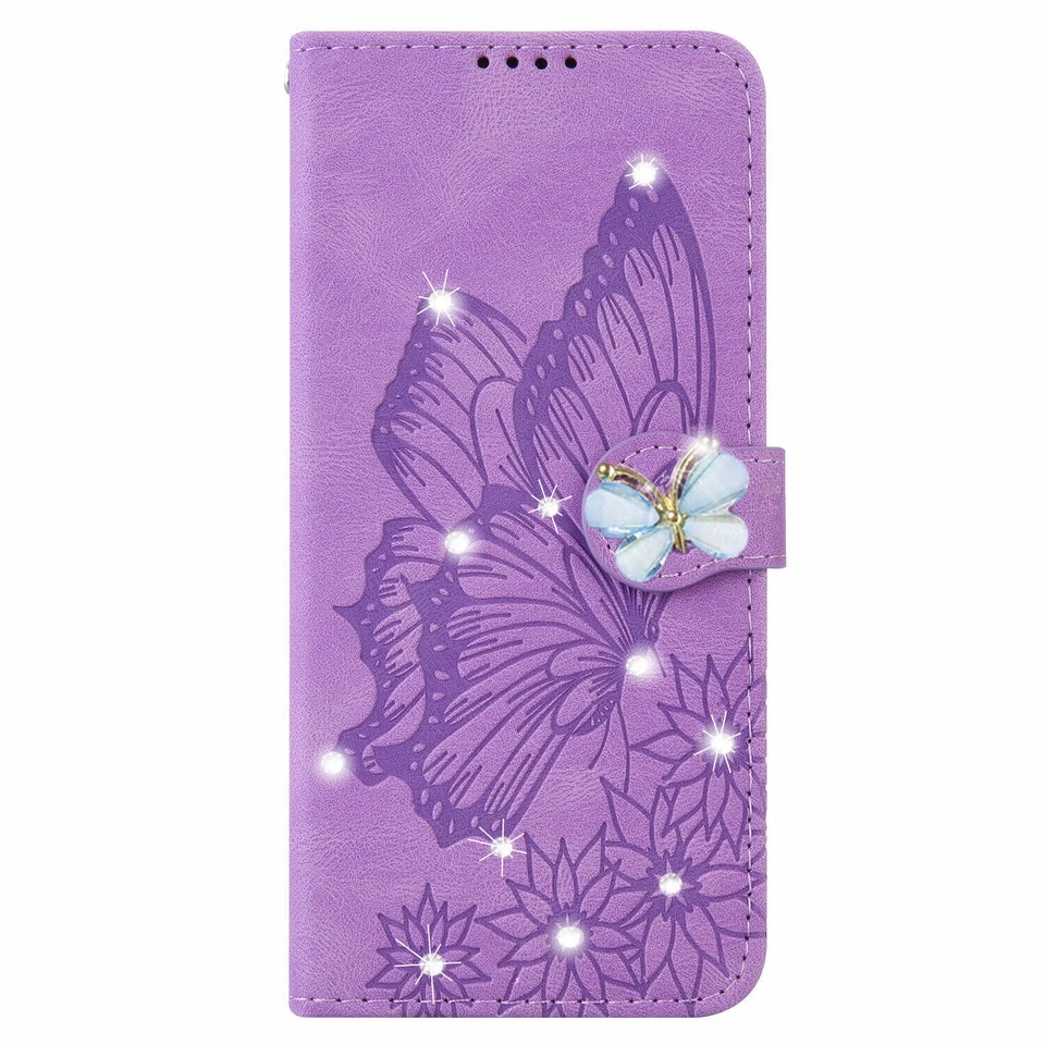 Funda de teléfono tipo billetera mariposa para iPhone Samsung Huawei Xiaomi Sony OPPO Google 1+ Foto 2 de 4