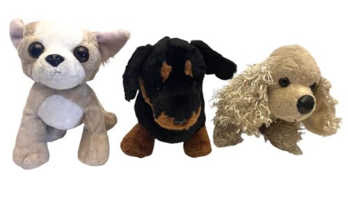 GANZ Webkins Dachshund Chihuahua Cocker Spaniel 9” Dogs Puppy 3PC Plush Lot