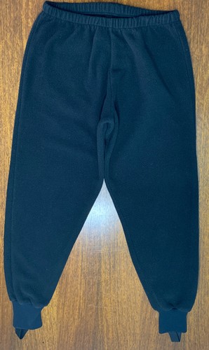 Cabelas Men's Fleece Pants Small Sweats Stirrups Drawstring Black Hunting USA