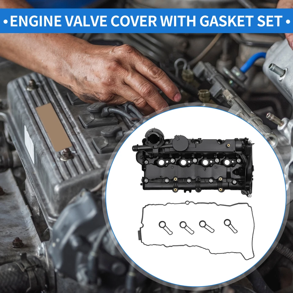 Front Engine Valve Cover with Gasket No.11128508570 for BMW X3 2008-2010 1 Set Foto 2 de 4