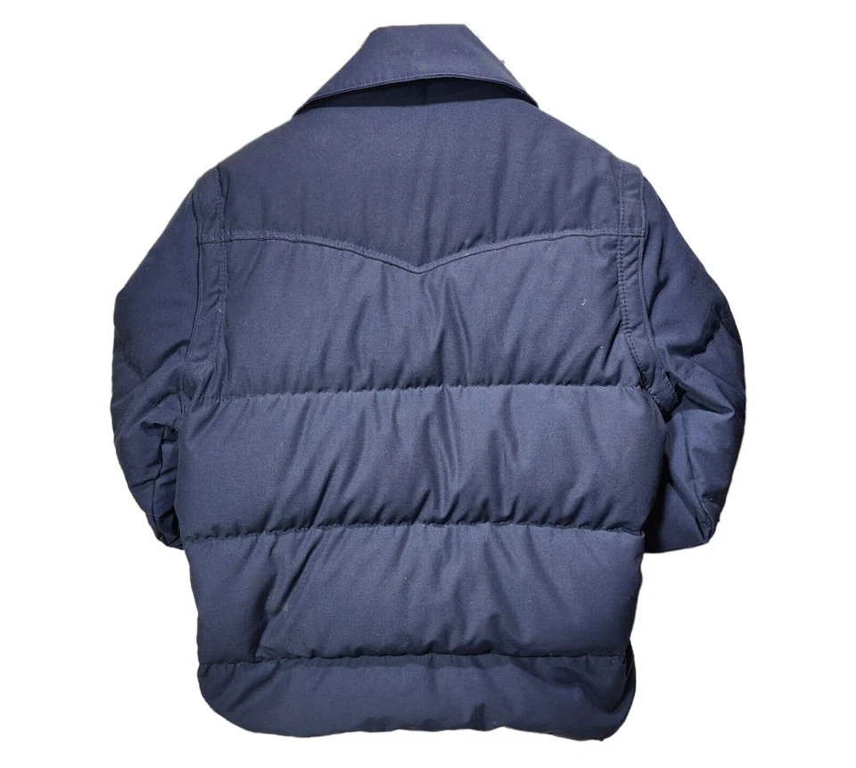 Vintage SCHOTT Western Down Jacket to Vest 2way Convertible EUC Puffer Coat - Image 3 of 4