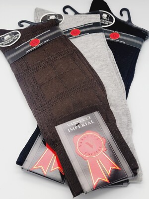 VANNUCCI IMPERIAL ASSORTED  Men's Dress Sock Cotton Blend Size 10-13 (3) SK12