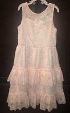 New Beautiful Pippa  Julie Light Pink Flower Lace Dress Size 8 Flower Girl