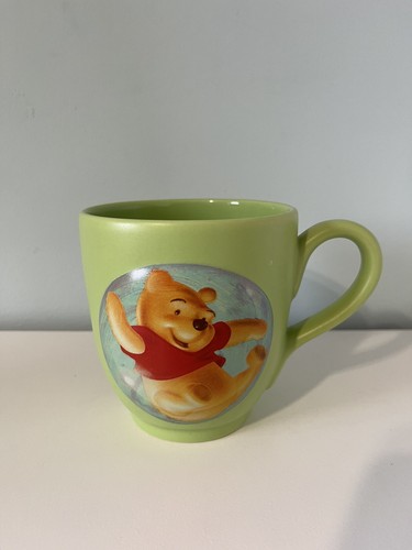 Disney Store Winnie the Pooh Green Barrel Mug Good Condition
