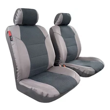 For Toyota Avanza Front Car Seat Covers Gray Waterproof Canvas & Jacquard