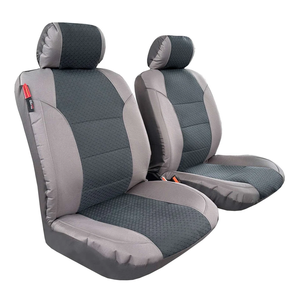 Fundas de asiento de auto delanteras grises impermeables de lona y jacquard para Ford Mystique Foto 2 de 4