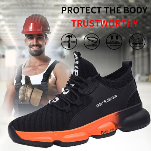 US Safety Shoes Mens Womens Outdoor Work Boots Steel Toe Cap Sneakers Protective - Picture 2 of 24