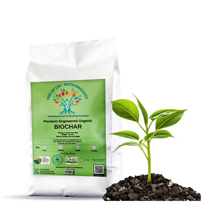 Premium Engineered Biochar Organic Award-Winning Soil Amendment (Medium-18 lbs)