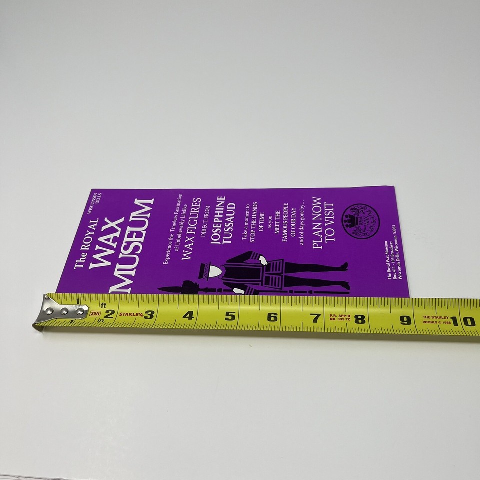 The Royal Wax Museum Wisconsin Dells WI Brochure Advertising eBay