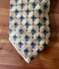 Jos. A. Bank Gold & Burgundy 100% Silk Men’s Neck Tie Made In USA