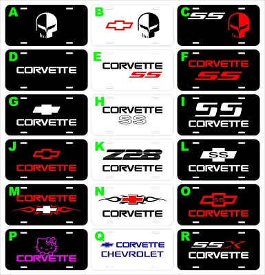 Corvette SS Stingray Racing assorted vanity metal license plate