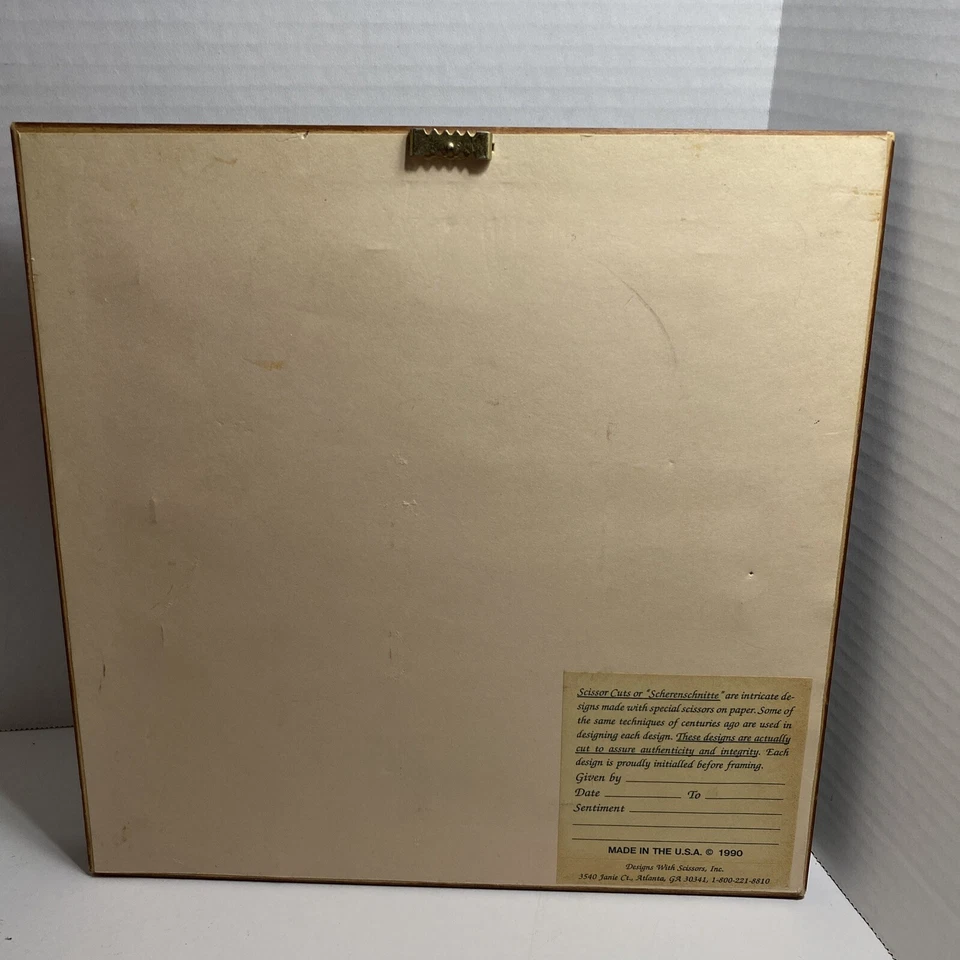 Paper Cutting Scherenschnitte Grandmothers artwork 1999 Made in USA Framed G1 - Image 3 of 4