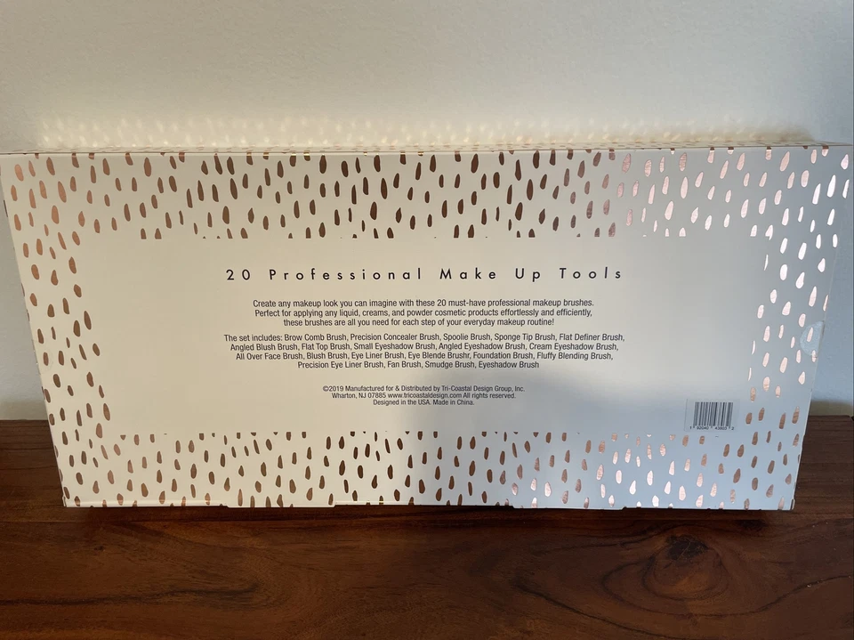 NEW Tri-Coastal Design Deluxe Makeup Brush Set - 20pc - Imagem 3 de 3