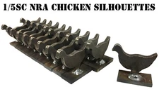 1/5 Sc. NRA Silhouette Knock-over Shooting Targets - 20 pc. Steel Chicken Set
