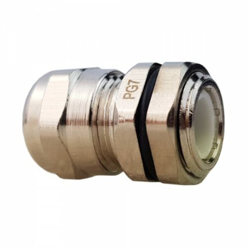 PG7 Kabelverschraubung Messing vernickelt 3-6.2mm IP68 wasserdicht DGN 3084 - Bild 2 von 2