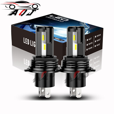 For  Toyota Yaris 2004-2022 2X H4 9003 Front LED Headlight Bulbs High Low Beam