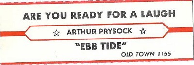 Jukebox Title Strip - Arthur Prysock: ''Are You Ready For A Laugh'' / ''Ebb Tide''