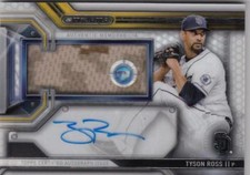 2016 Topps Strata Clearly Authentic Autographed Relics CAAR-TR Tyson Ross Padres