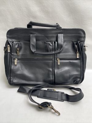 Vintage Black Vinyl Crossbody Messenger Bag Men | eBay