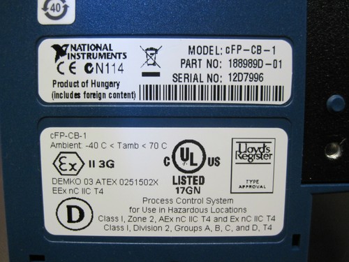 National Instruments cFP-CB-1 Integriert Anschlussblock 188989D-01 - Bild 2 von 4
