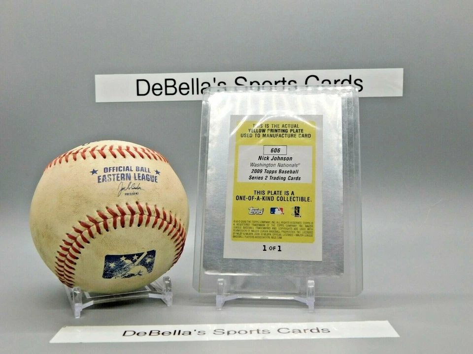2009 Topps #606 Nick Johnson 1/1 PRINTING PLATE Washington Nationals  Foto 2 de 2