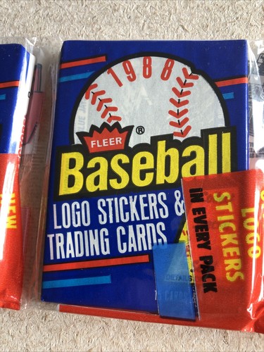 1988 Fleer Baseball Sealed Rack Pack / 3 Packs 45 Cards 3 Logo Stickers NOS - Picture 4 of 9