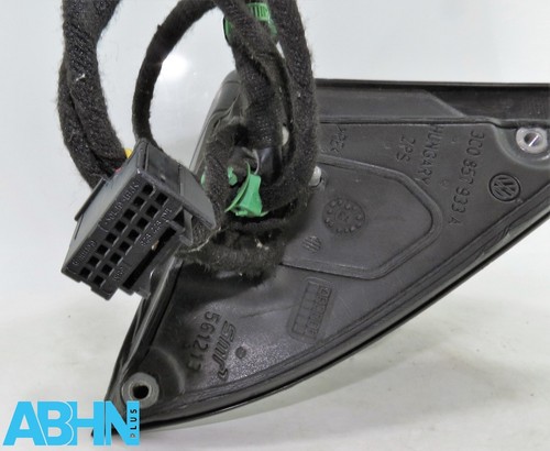 VW Passat B7 (2010-2014) Left Side Electric Heated Door Mirror Solid Grey+Puddle - Picture 10 of 12