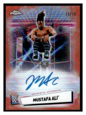 2020 Topps Chrome WWE #A-MA Mustafa Ali Autographs Orange #/25