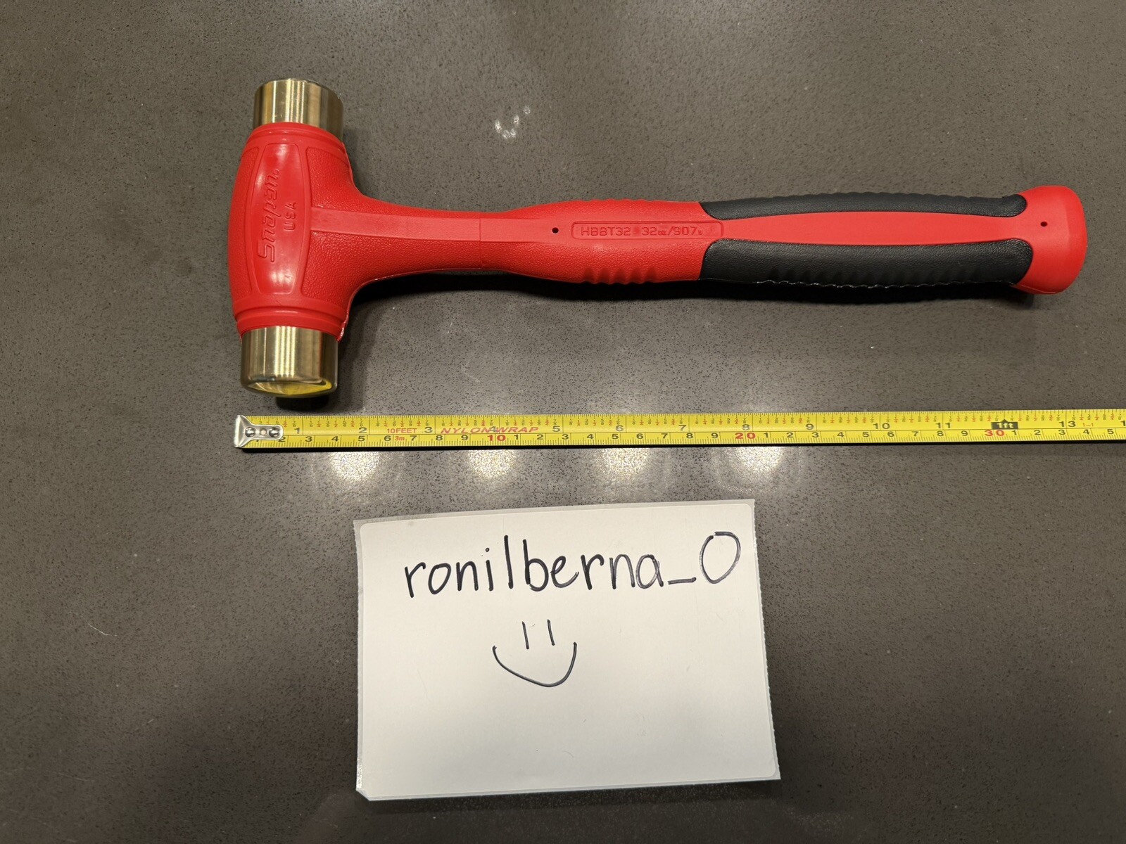 中古品】スナップオン HBSE10 デッドブローハンマー 10オンス 【102-190602-KK-03-FUR】 スナップ