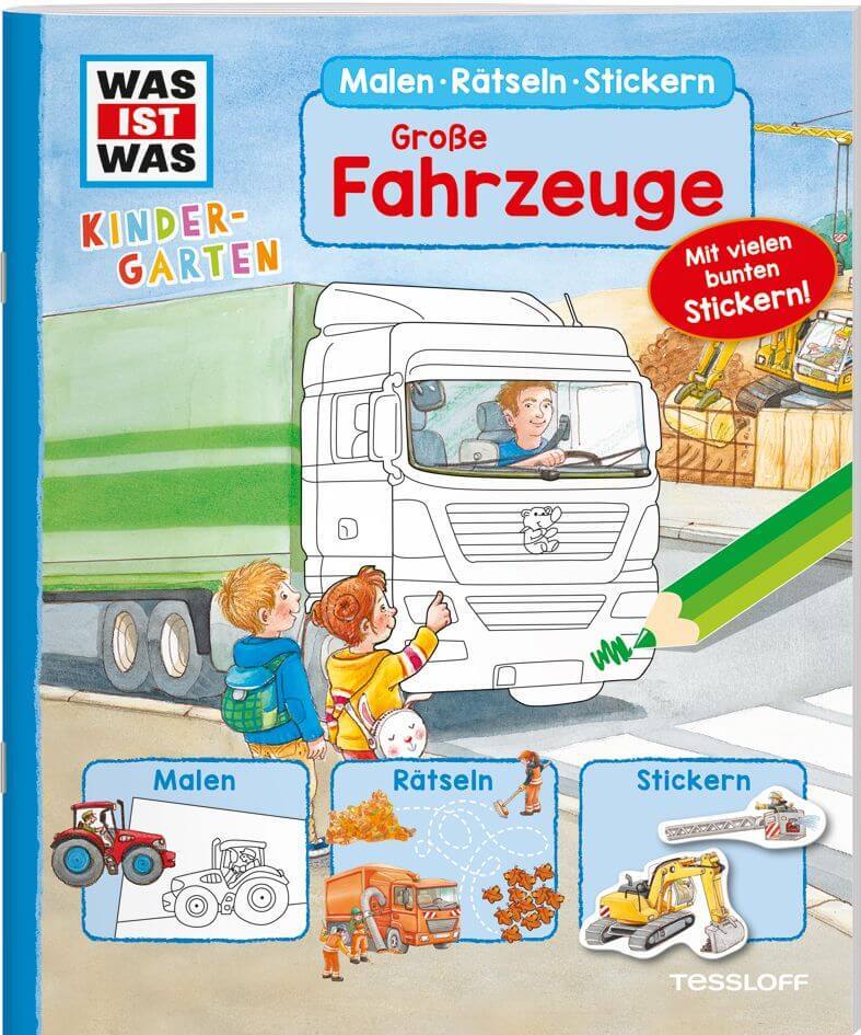 Thumbnail - Was Ist Was Kindergarten Malen Rätseln Stickern Große Fahrzeuge