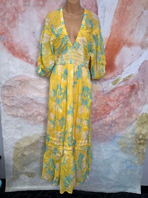 Golden Hour Maxi Dress by Free People in Yellow, Size: S