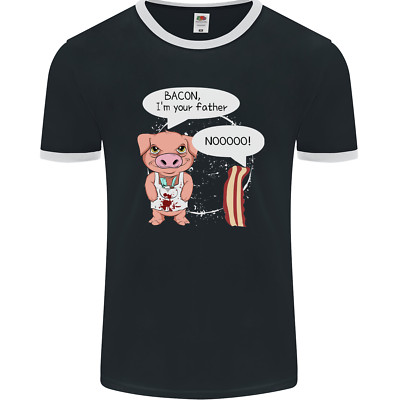 Bacon Im Your Father Funny Food Diet Mens Ringer T-Shirt FotL