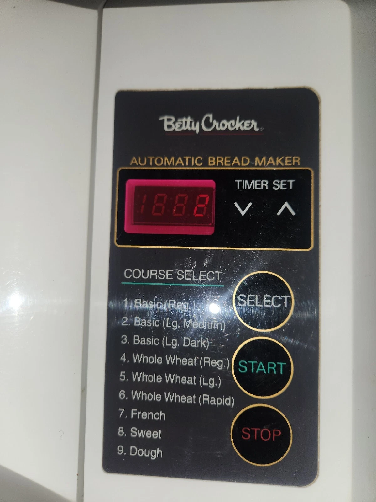 Betty Crocker bread machine Control Panel for Model BC-1692 Tested Works