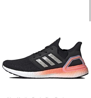 Adidas Ultraboost 20 Men's Running Shoes Black/Coral/White US 9M