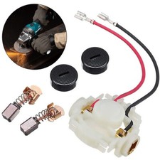 Genuine Makita BGA450 BGA452 DGA452 Brush Holder + Caps 643954-4 & CB430 Brushes