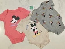 Lot of MICKEY MOUSE Soft Baby Boy BODY SUIT size 3/6 MONTHS
