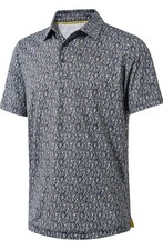 Performance Polo Men Golf Stretch Short Sleeve Striped Dry Fit Moisture Wick XL