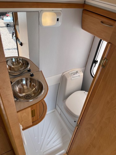 2008 trigano silver 310 vgc 2 berth pop top caravan awning+extras small & light - Picture 15 of 17