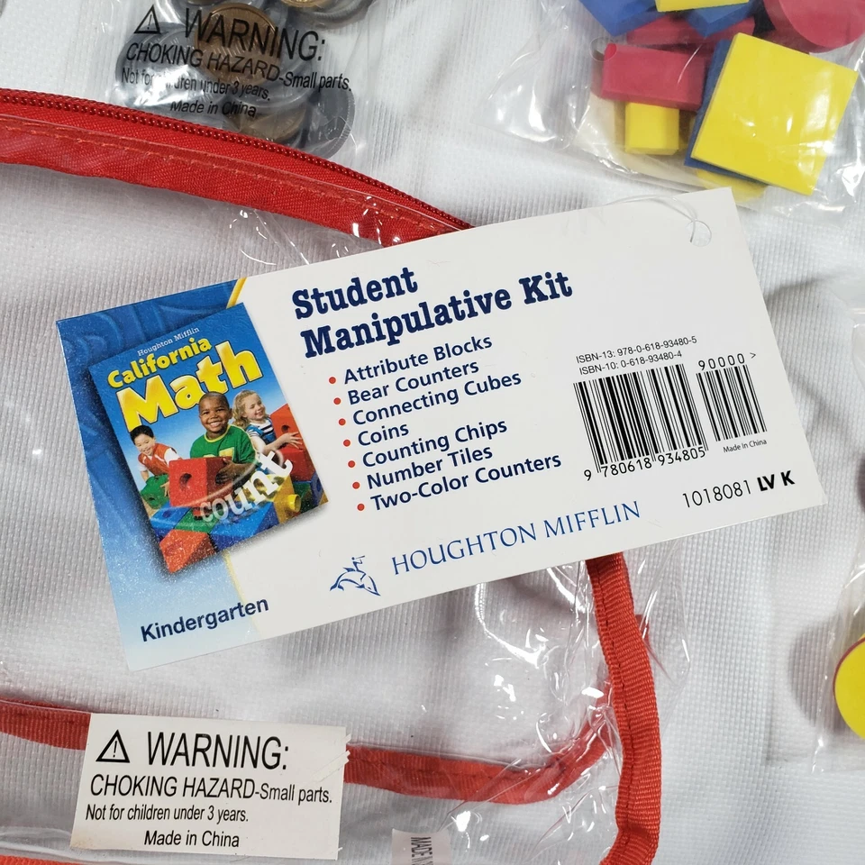 KINDERGARTEN STUDENT MATH MANIPULATIVE KIT AND WORKMATS EDUCATIONAL LEARNING AID - Image 2 of 4